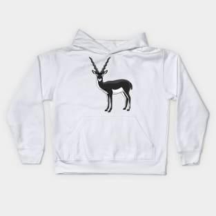 Blackbuck antelope illustration Kids Hoodie